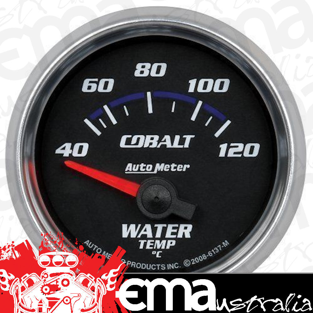 AutoMeter 6137-M GAUGE, WATER TEMP, 2 1/16", 40-120?C, ELECTRIC, COBALT