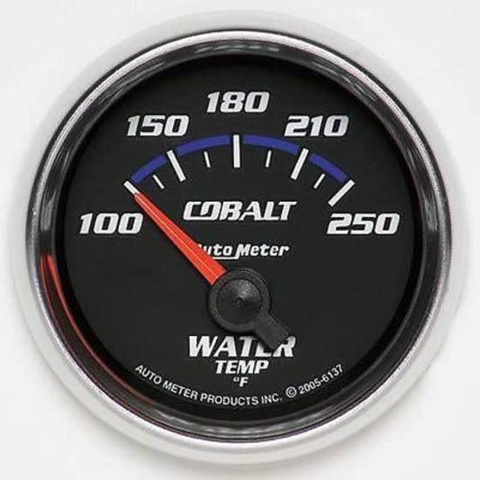 AutoMeter AU6137 Cobalt 2-1/16" Elec Water Temp Gauge 100-250¶øF