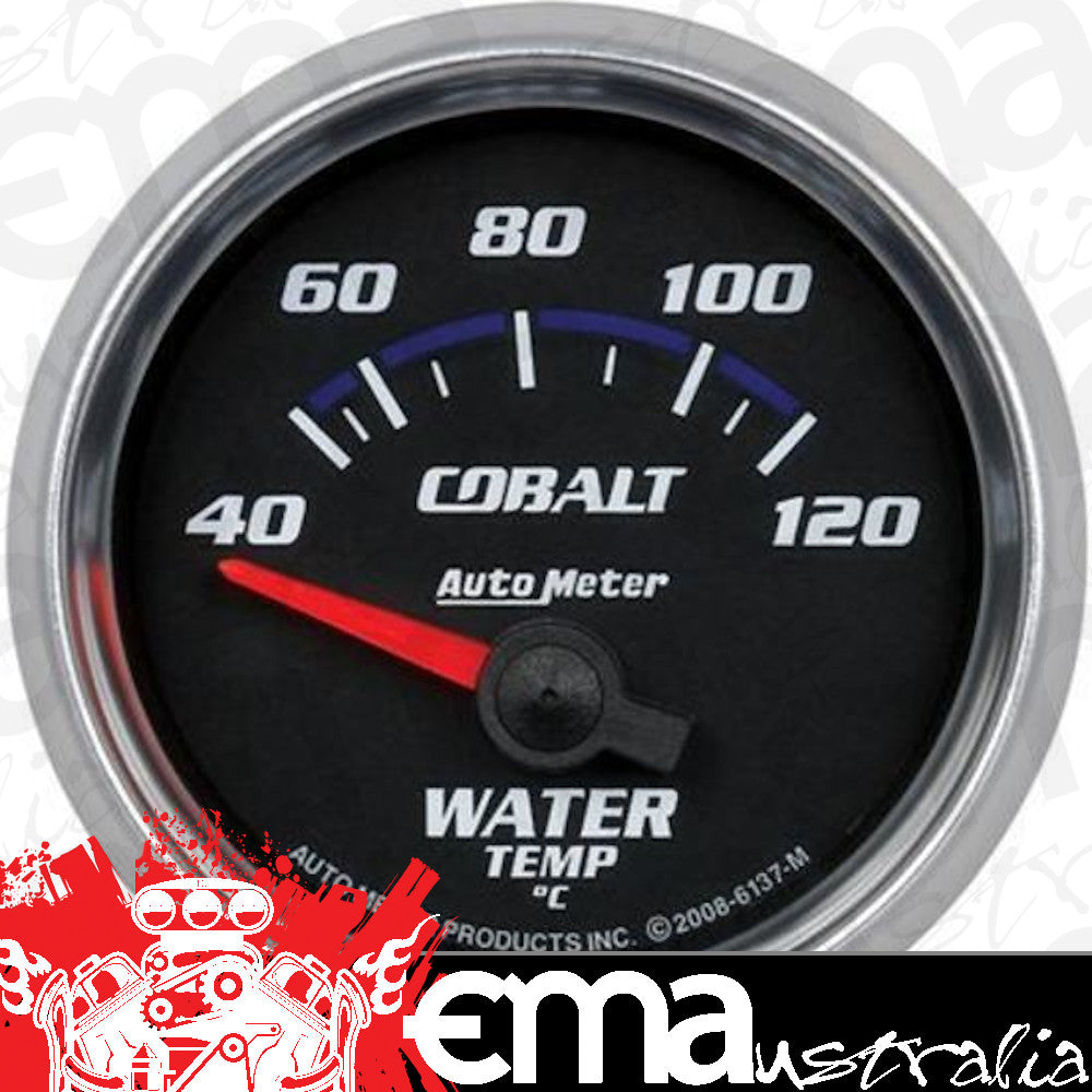 AutoMeter AU6137M Cobalt Water Temperature 40-120 Degrees C 2-1/16" Analog Electrical