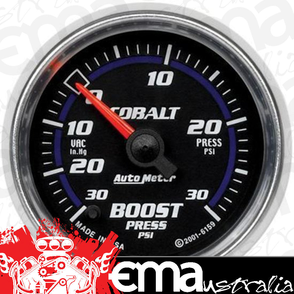 AutoMeter AU6159 Cobalt 2-1/16" Elec Boost/Vacuum Gauge 30 In Hg./30 PSI