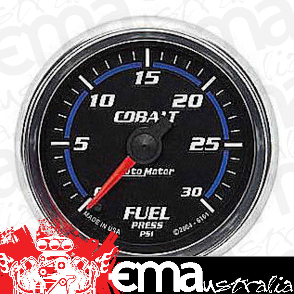 AutoMeter AU6161 Cobalt 2-1/6" Elec Fuel Pressure Gauge 0-30 PSI