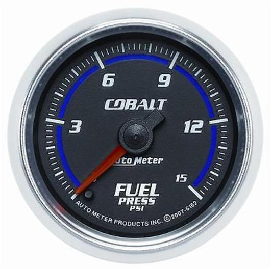 AutoMeter AU6162 Cobalt 2-1/6" Elec Fuel Pressure Gauge 0-15 PSI