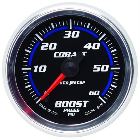 AutoMeter AU6170 Cobalt 2-1/6" Elec Boost Pressure Gauge 0-60 PSI
