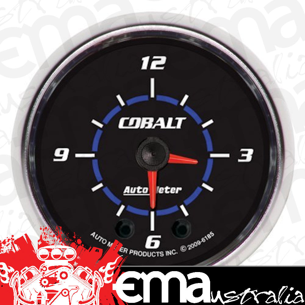 AutoMeter AU6185 Cobalt Clock 2-1/16" Quartz Movement W/Second Hand