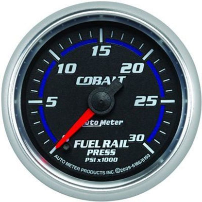AutoMeter 6186 2-1/16" FUEL RAIL PRESSURE, 0-30K PSI, COBALT