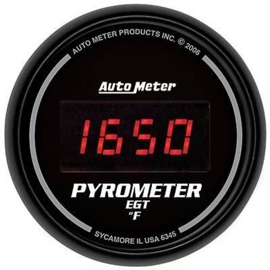 AutoMeter AU6345 Sport-Comp Digital 2-1/16" Pyrometer Egt Gauge 0-2000¶øF