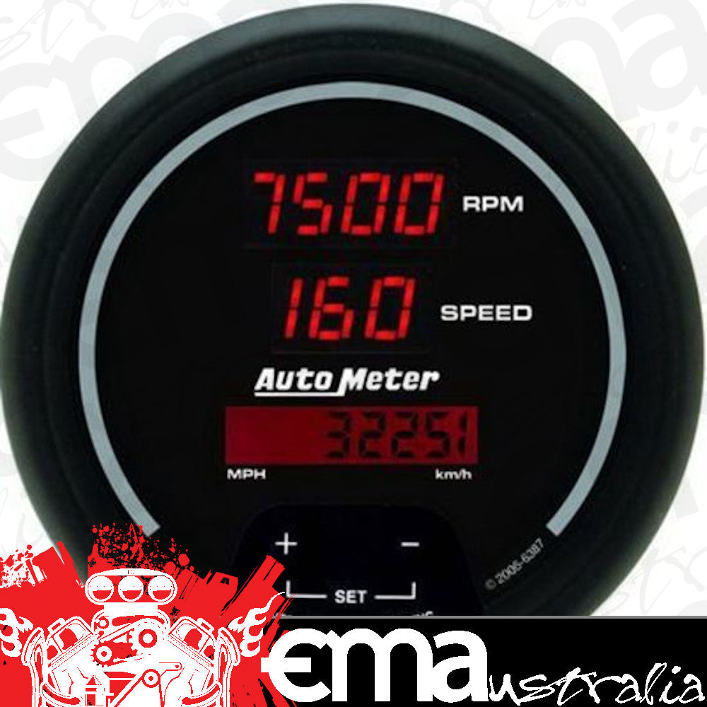 AutoMeter AU6387 Sport-Comp Digital Combo Gauge Speedometer Tachometer 3-3/8" 0-160 MPH