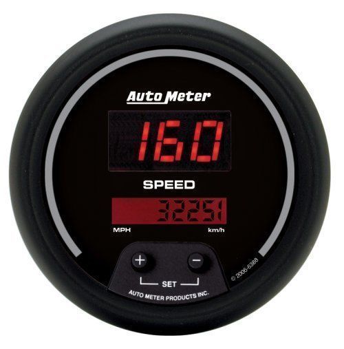 AutoMeter AU6388 Sport-Comp Digital 3-3/8" Programmable Speedo 160MPH Or 260Kmh