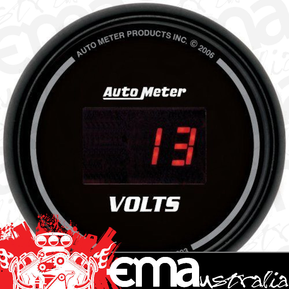 AutoMeter AU6393 Sport-Comp Digital 2-1/16" Elec In-Dash Voltmeter 8-18 Volts