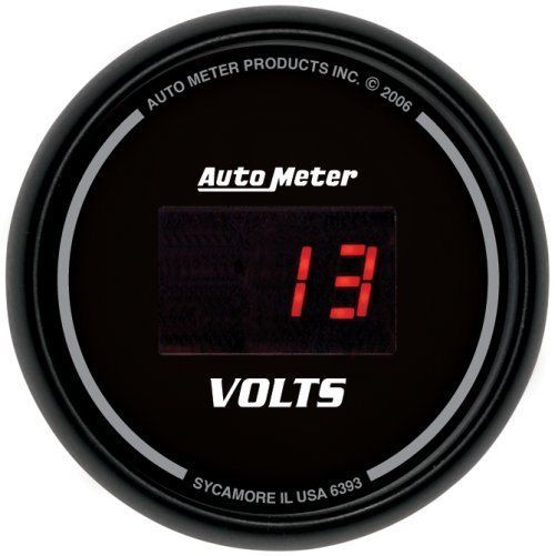 AutoMeter AU6393 Sport-Comp Digital 2-1/16" Elec In-Dash Voltmeter 8-18 Volts