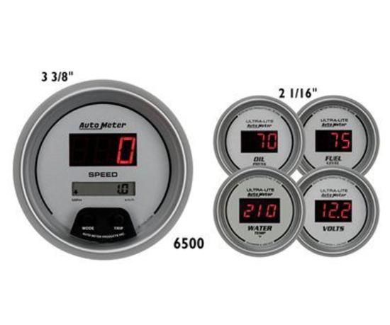 AutoMeter AU6500 Ultra-Lite Digital Series 5 Piece Gauge Kit