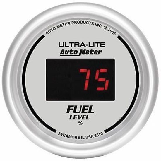 AutoMeter AU6510 Ultra-Lite 2-1/16" Digital Fuel Level Gauge Prog. 0-280 OHMS