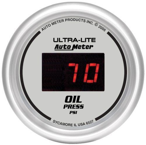 AutoMeter AU6527 Ultra-Lite Digital 2-1/16" Oil Pressure Gauge 0-100 PSI