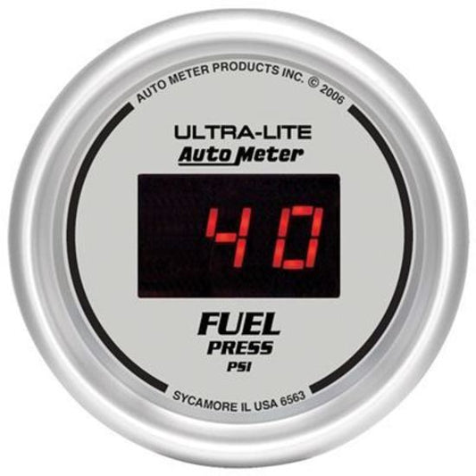 AutoMeter AU6563 Ultra-Lite Digital Fuel Pressure Gauge Digital In-Dash 2-1/16" 0-100 PSI