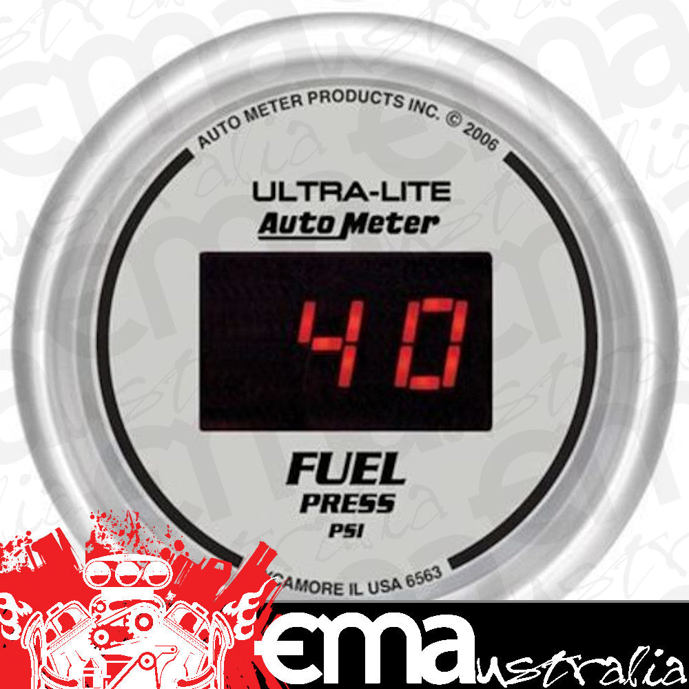 AutoMeter AU6563 Ultra-Lite Digital Fuel Pressure Gauge Digital In-Dash 2-1/16" 0-100 PSI