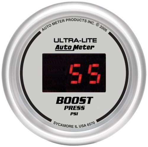 AutoMeter AU6570 Ultra-Lite Digital 2-1/16" Boost Pressure Gauge 0-60 PSI