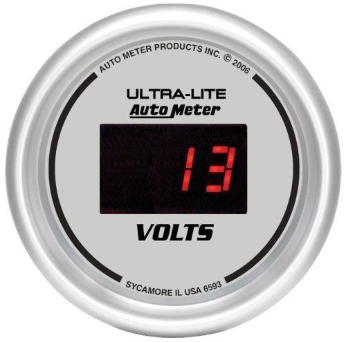 AutoMeter AU6593 Ultra-Lite Digital 2-1/16" Elec In-Dash Voltmeter 8-18 Volts