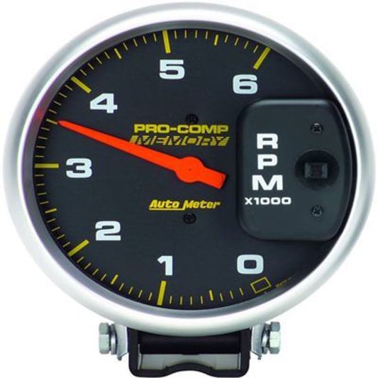 AutoMeter AU6806 Tachometer Pro-Comp 0-6000 RPM 5 In. Analog Elecal with Memory Diesel
