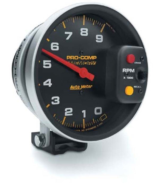 AutoMeter AU6809 Pro-Comp 5" Elec Pedestal Mount Memory Tachometer 0-9000 RPM
