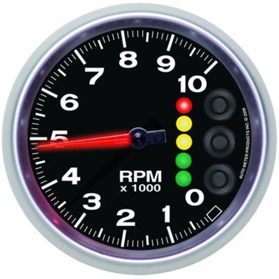 AutoMeter AU6847-05705 Gauge Elite Tachometer Progressive Shift Light Pit Road Light 5 In. 10000 RPM Elec