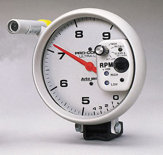 AutoMeter AU6854 Ultra-Lite 5" Tachometer 0-9000 RPM Dual Range Memory Shift Lite