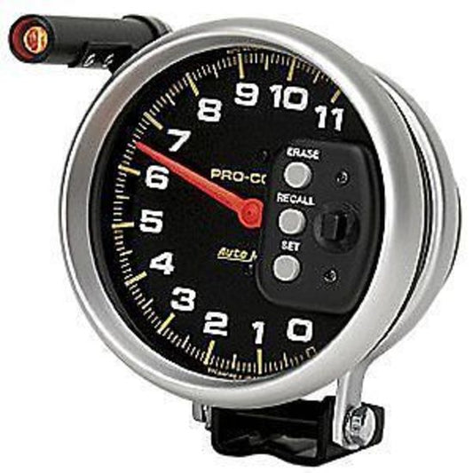 AutoMeter AU6857 Pro-Comp II 5" Memory Tacho 0-11000RPM Shift Light Single Range