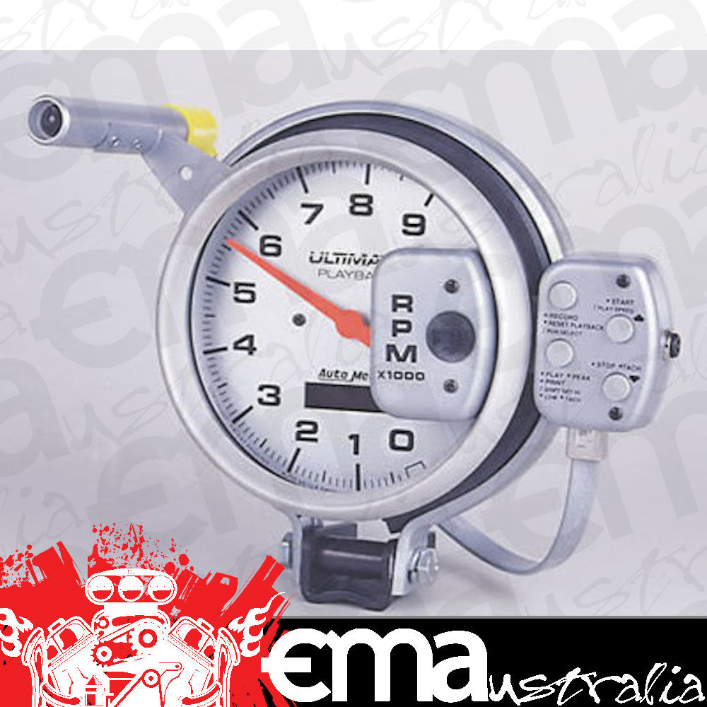 AutoMeter AU6874 Ultimate 5" Memory Playback Tachometer 0-9000RPM W/Shift Light