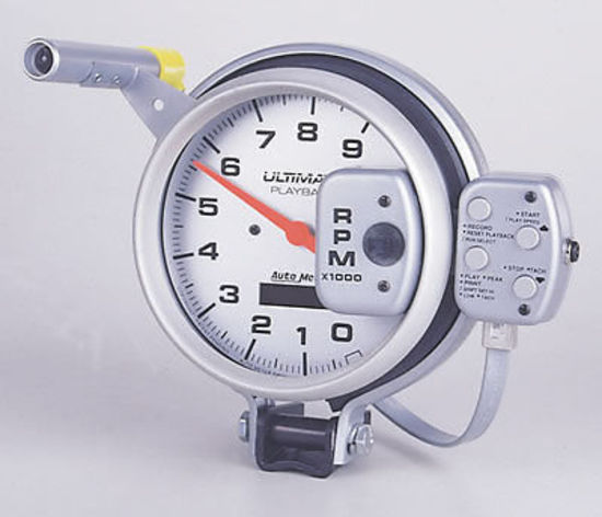 AutoMeter AU6874 Ultimate 5" Memory Playback Tachometer 0-9000RPM W/Shift Light