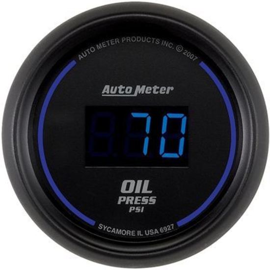 AutoMeter AU6927 Cobalt Digital Oil Pressure Gauge Digital In-Dash 2-1/16" 0-100 PSI