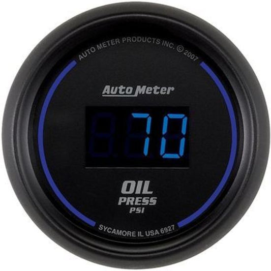 AutoMeter AU6927 Cobalt Digital Oil Pressure Gauge Digital In-Dash 2-1/16" 0-100 PSI