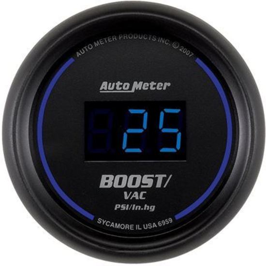 AutoMeter AU6959 Cobalt Digital Boost/Vacuum Gauge Digital In-Dash 2-1/16" 30 In Hg.-Vac./30 PSI