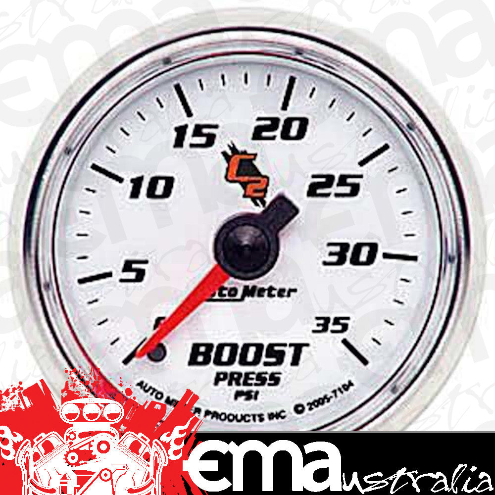 AutoMeter AU7104 C2 Boost Gauge 2-1/16" Full Sweep Mech 0-35 PSI