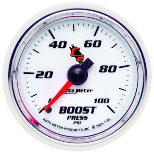 AutoMeter AU7106 C2 Boost Pressure 0-100 PSI 2-1/16" Analog Mech
