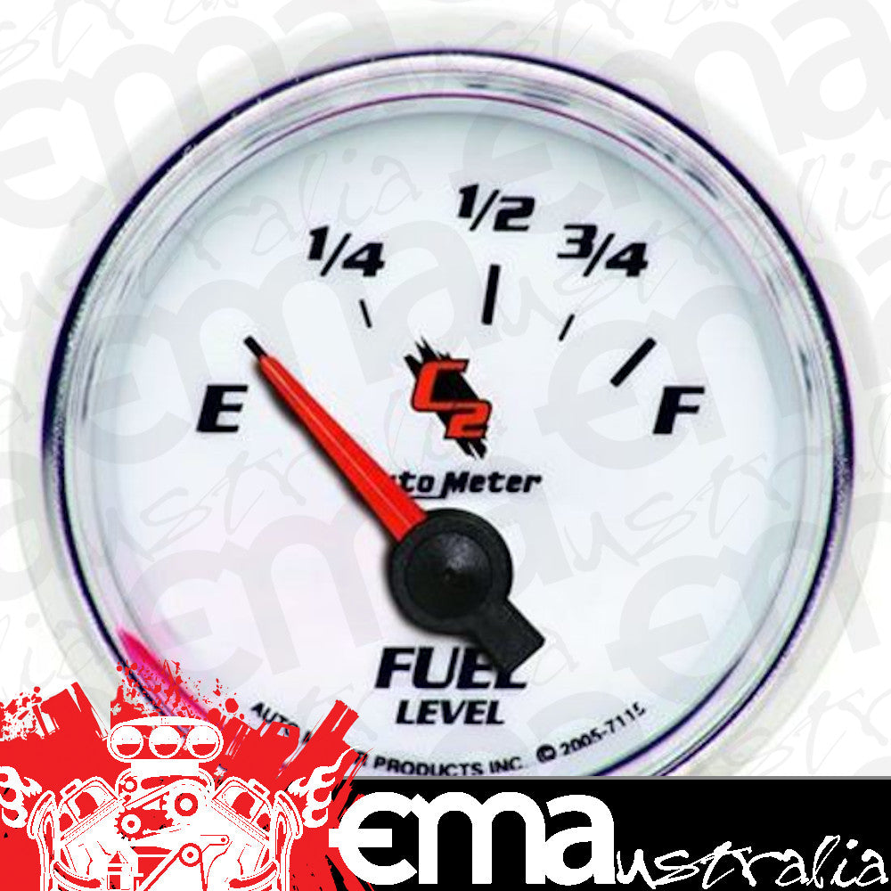 AutoMeter AU7115 C2 Fuel Level Empty/Full 2-1/16" Analog Elecal Ford 73-10 OHMS