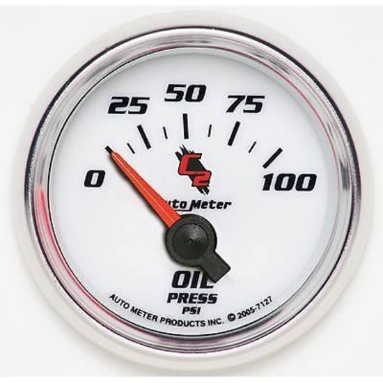 AutoMeter AU7127 C2 2-1/16" Elec Oil Pressure Gauge 100 PSI