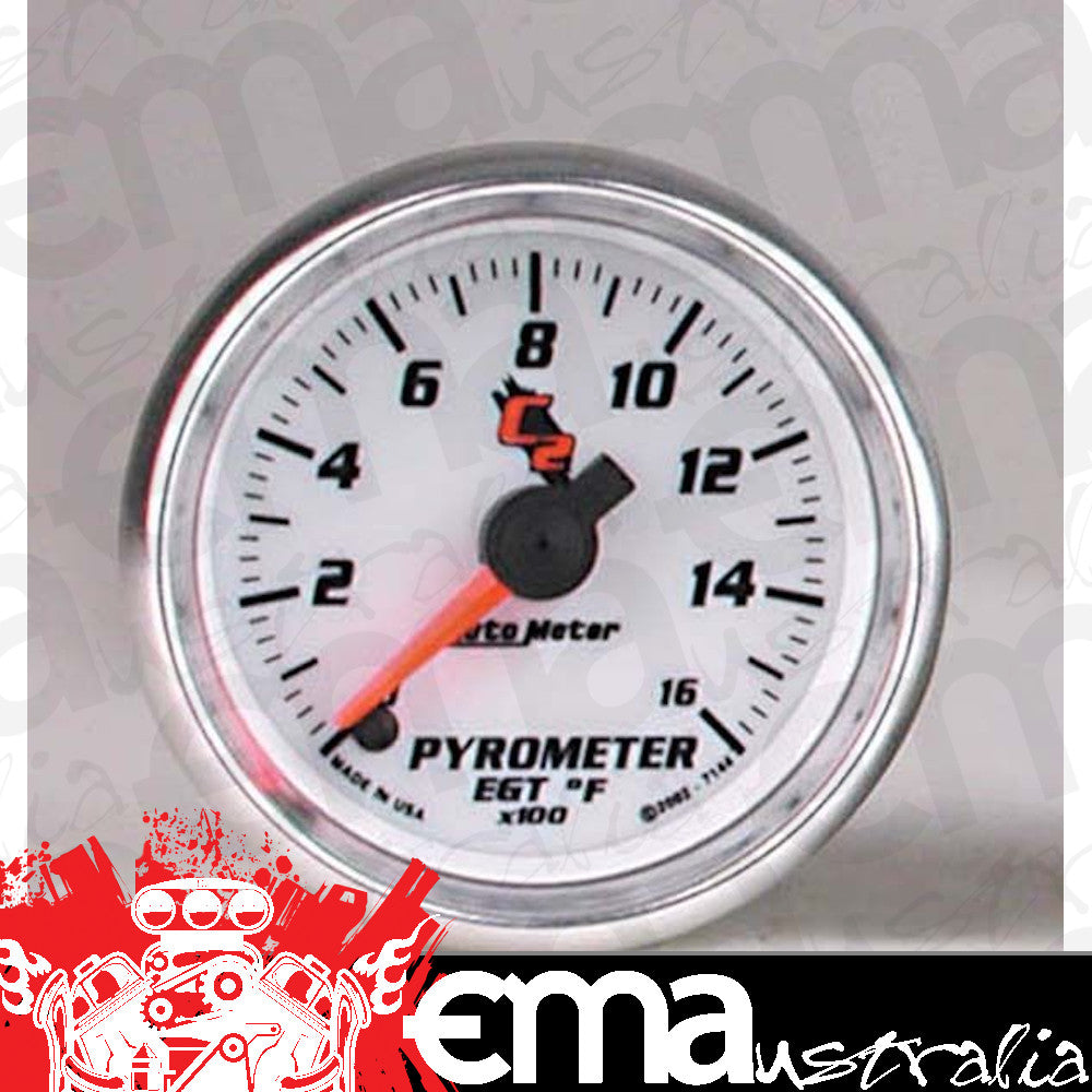 AutoMeter AU7144 C2 2-1/16" Elec Pyrometer Egt Gauge 0-1600????F