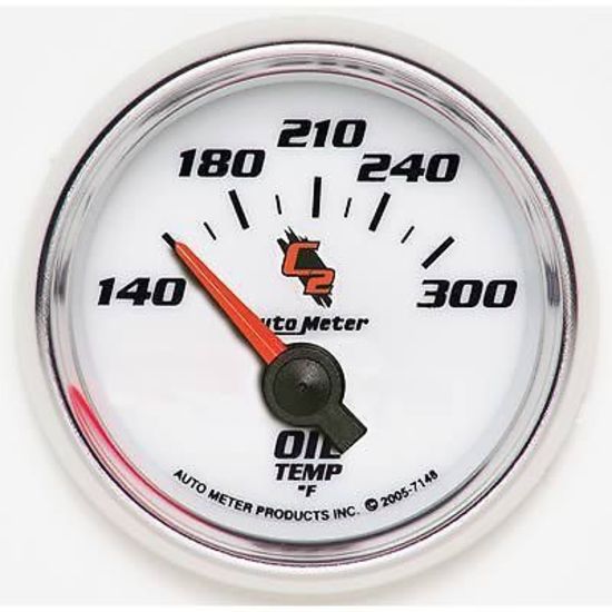AutoMeter AU7148 C2 2-1/16" Elec Oil Temp Gauge 140-300F