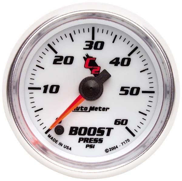 AutoMeter AU7170 C2 2-1/16" Elecal Boost Pressure Gauge 0-60 PSI