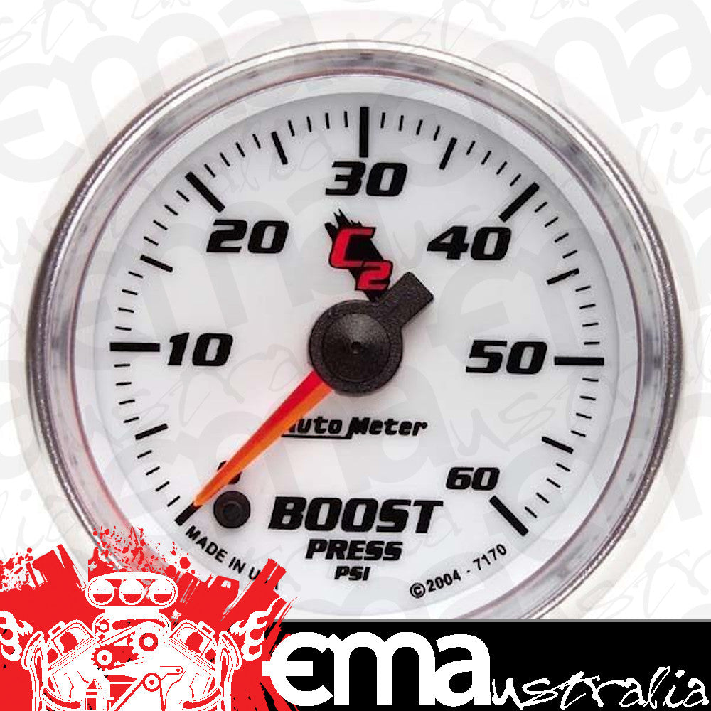 AutoMeter AU7170 C2 2-1/16" Elecal Boost Pressure Gauge 0-60 PSI