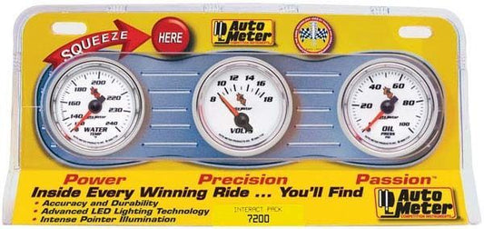 AutoMeter AU7200 C2 2-1/16" Water Temp 120-240????F Volts 8-18V Oil Pressure 100PSI