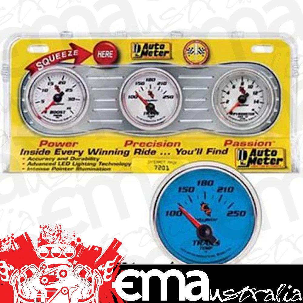 AutoMeter AU7201 C2 Analog Pyrometer Clock Transmission Temperature Elec Mech Kit