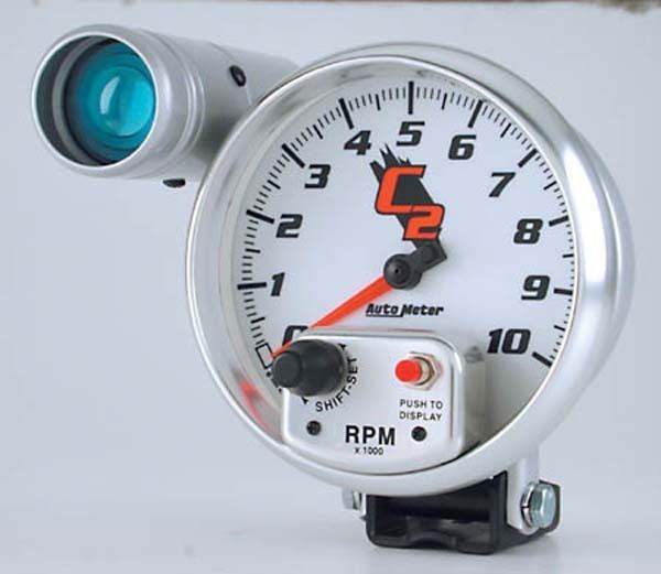 AutoMeter AU7299 C2 5" Pedestal Mount Tachometer 0-10000RPM W/Shift Light