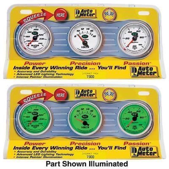 AutoMeter AU7300 NV Mech 3 Pack Oil Water Volt