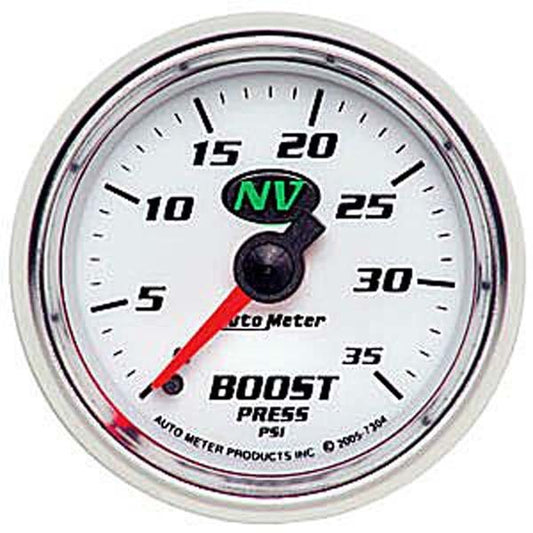 AutoMeter AU7304 NV Boost Gauge 2-1/16" Full Sweep Mech 0-35 PSI