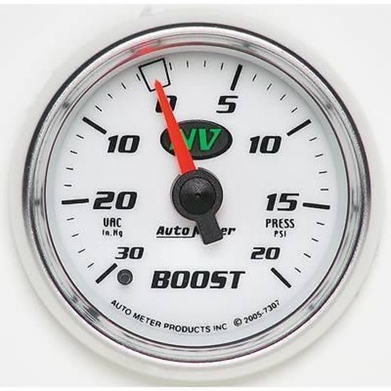 AutoMeter AU7307 NV 2-1/16" Mech Boost - Vacuum Gauge 30 In Hg/20 PSI
