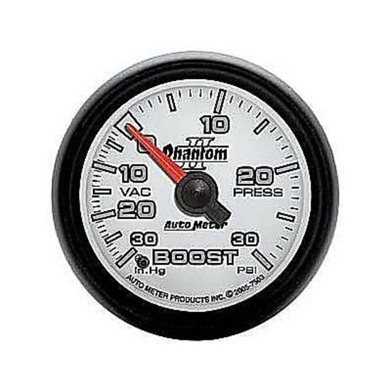 AutoMeter 7503 2-1/16" BOOST/VACUUM, 30 IN HG/30 PSI, PHANTOM II
