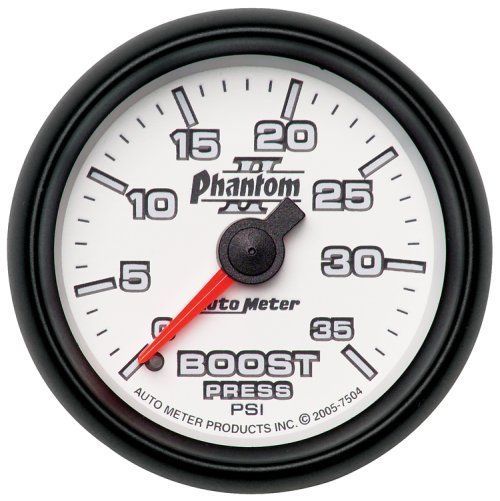 AutoMeter AU7504 Phantom II 2-1/16" Mech Boost Pressure Gauge 0-35 PSI