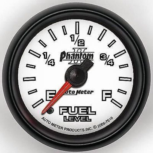 AutoMeter AU7510 Phantom II 2-1/16" Elec Fuel Level Gauge 0-280 OHMS