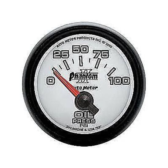 AutoMeter AU7527 Phantom II 2-1/6" Elec Oil Pressure Gauge 0-100 PSI