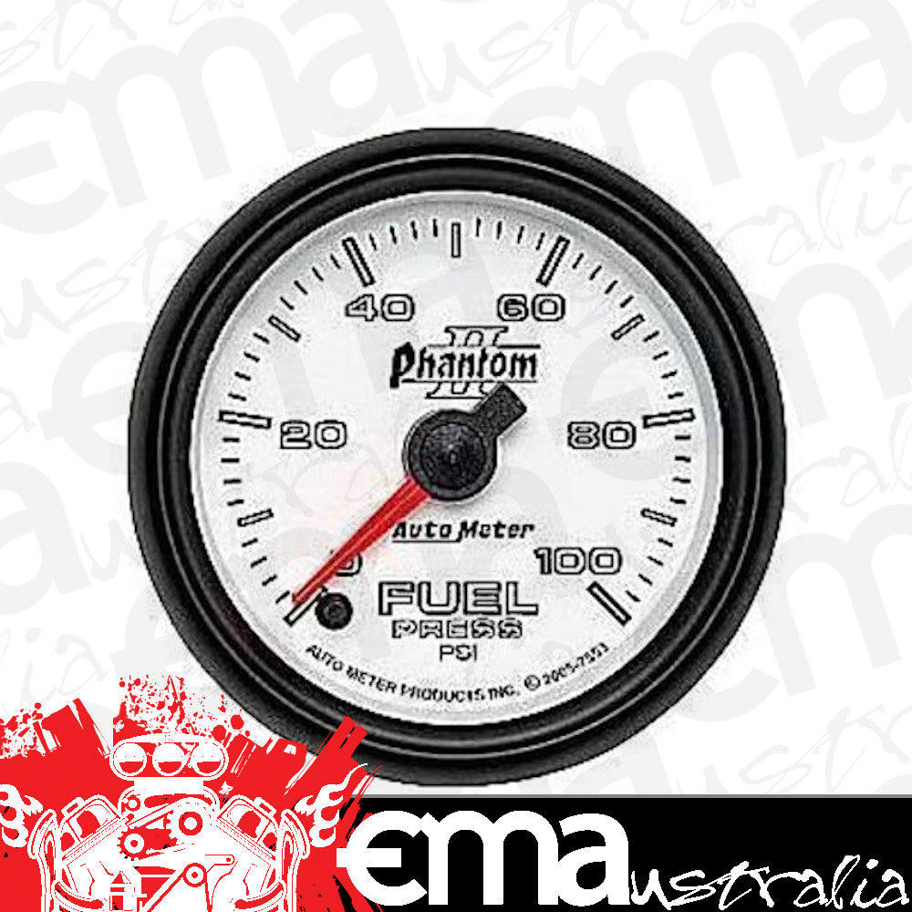 AutoMeter AU7553 Phantom II 2-1/6" Oil Pressure Gauge 0-100 PSI